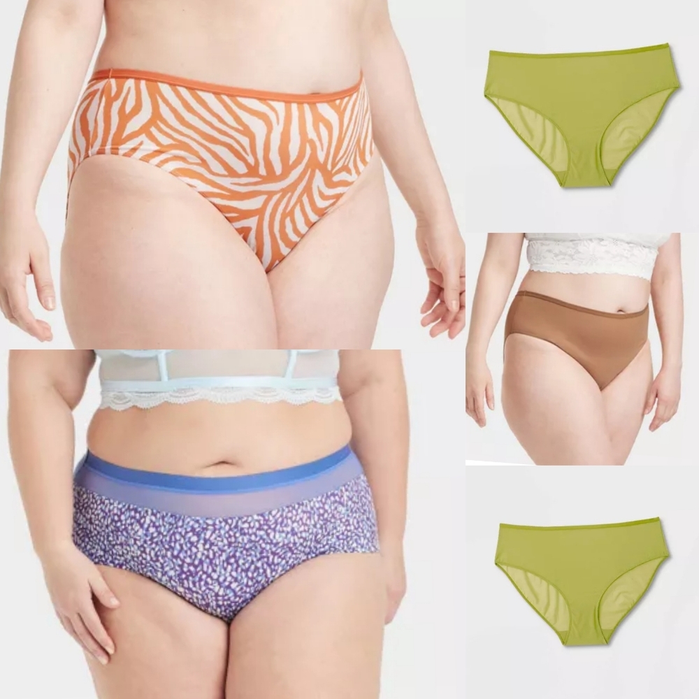 Bundle 5 Mesh Hi-Cut Briefs - Auden